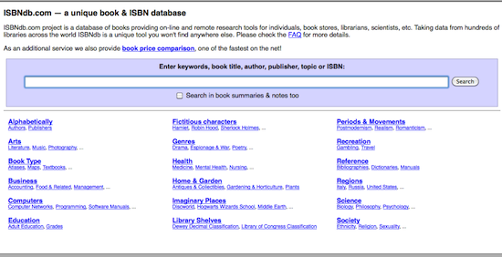 ISBN database