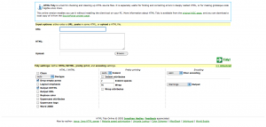 html tidy screen to clean up your html