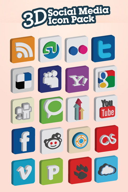 3d-social-media-icons