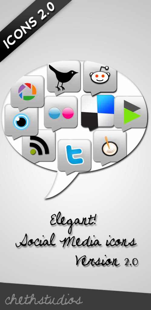 elegant social media icons