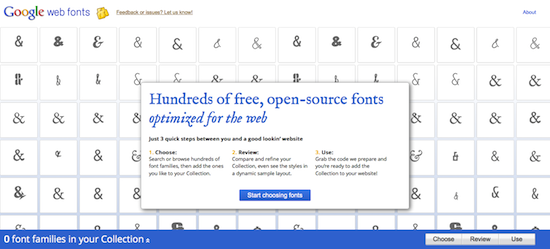 web fonts